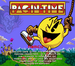 Pac-in-Time (Europe) Title Screen